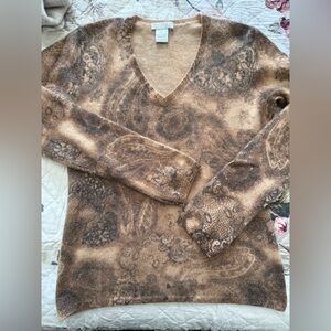 Tweeds Tan and Brown Knit Top